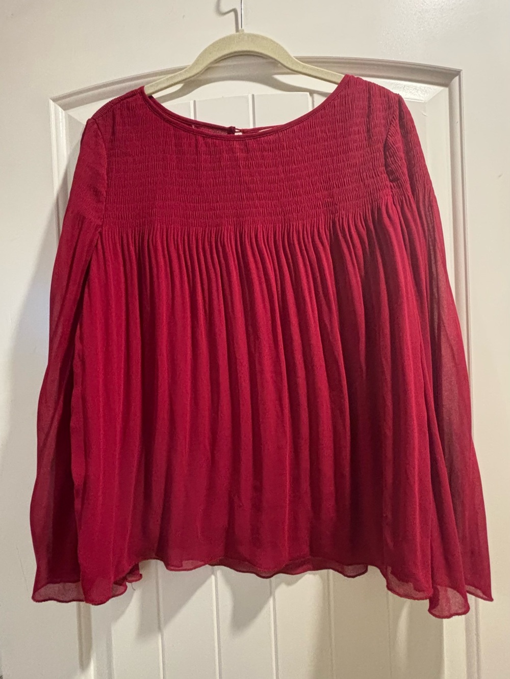 Kensie maroon size small flowy beautiful long sleeve blouse